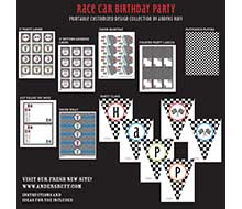 Race Car Birthday Party Printable Collection